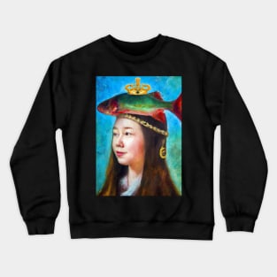 Women Fish Crown Crewneck Sweatshirt